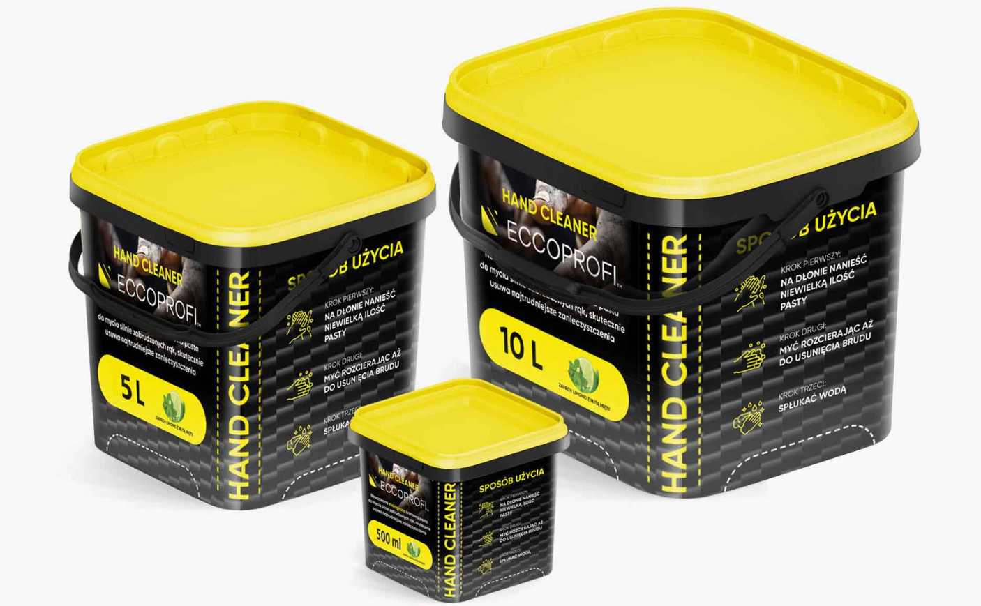 Pasta bhp do mycia rak ECCOPROFI HAND CLEANER w opakowaniach 500 ml, 5 l i 10 l.