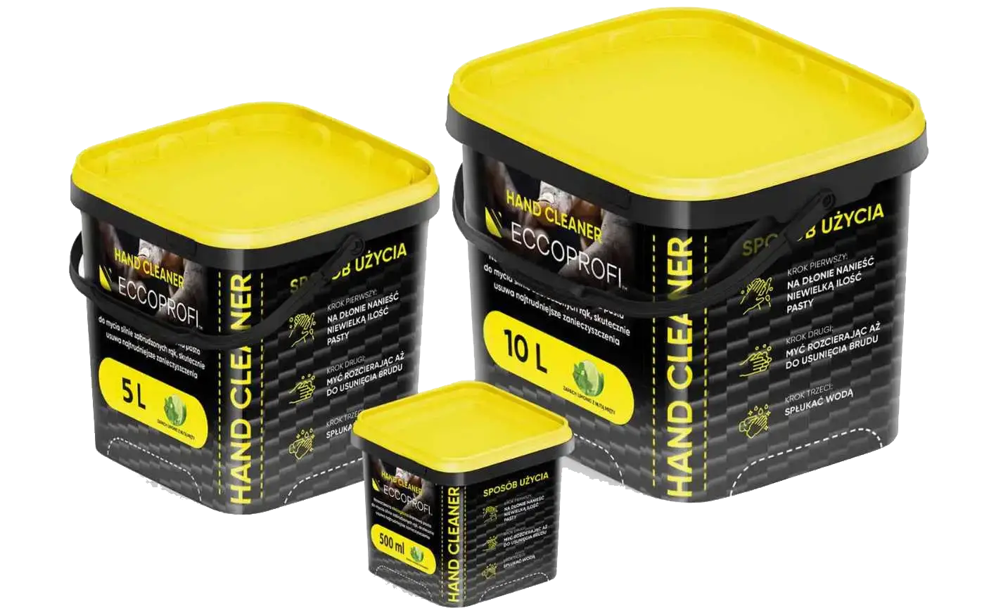 ECCOPROFI® Pasta bhp - hand cleaner do mycią rąk w gramaturze 500ml - 10l oraz 5 ml.